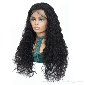 Human Hair Wig Vendor In China Pre Plucked 13X4 13X6 Swiss Lace Frontal Water Wave Wig For Women 10-30 Inch Stock Ready To Ship